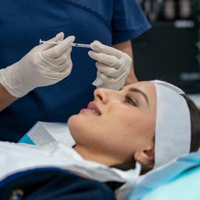 Patient getting an injectable treatment